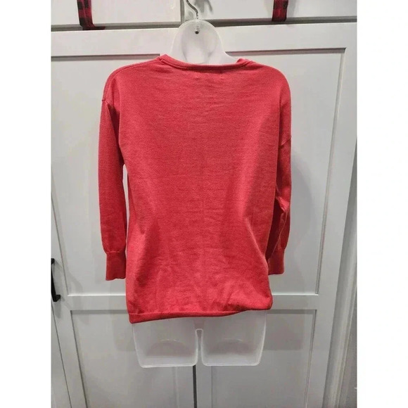 Banana Republic Womens Silk Blend Red Stretch Sweater Size Medium - Picture 3 of 4